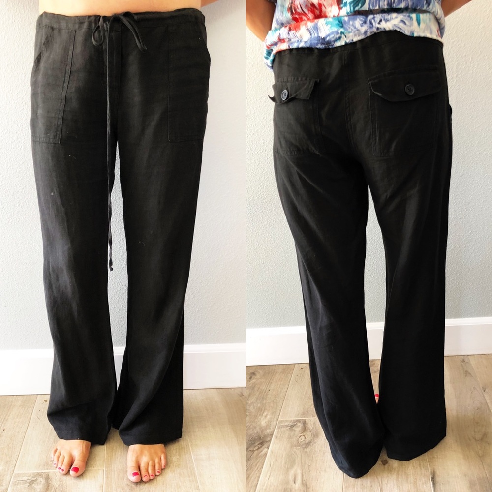Juicy Couture black linen pants